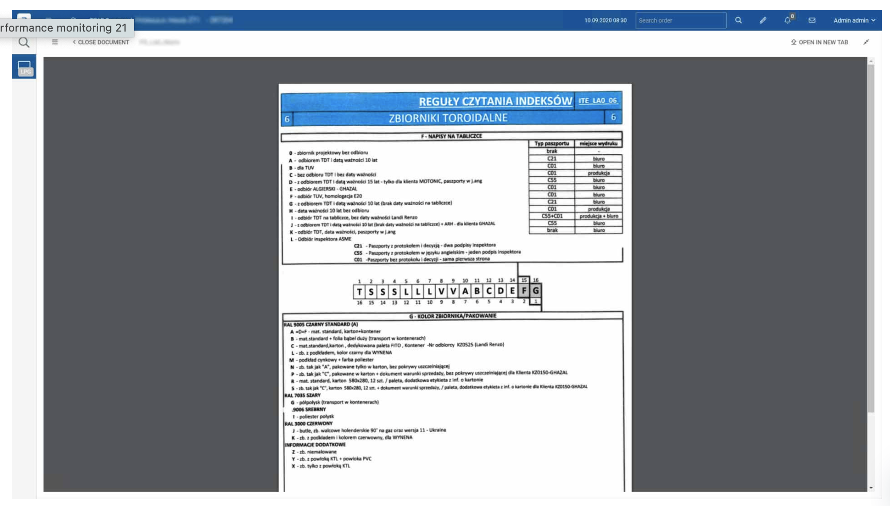 OEE Performance Monitoring Software - digital documentation