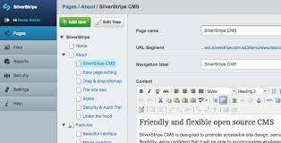 Silverstripe CMS screenshot: Silverstripe CMS administration interface