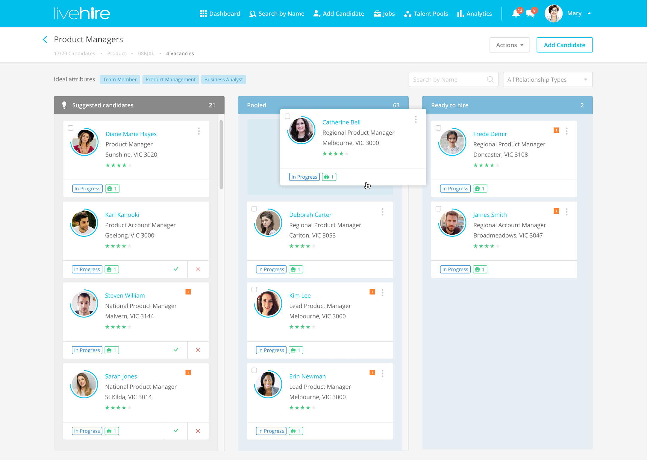 LiveHire Software - Smart matching Talent Pools