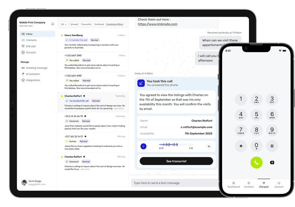 Allo screenshot: Allô's detailed inbox will let you track your conversations and find your calls' transcripts and summaries.