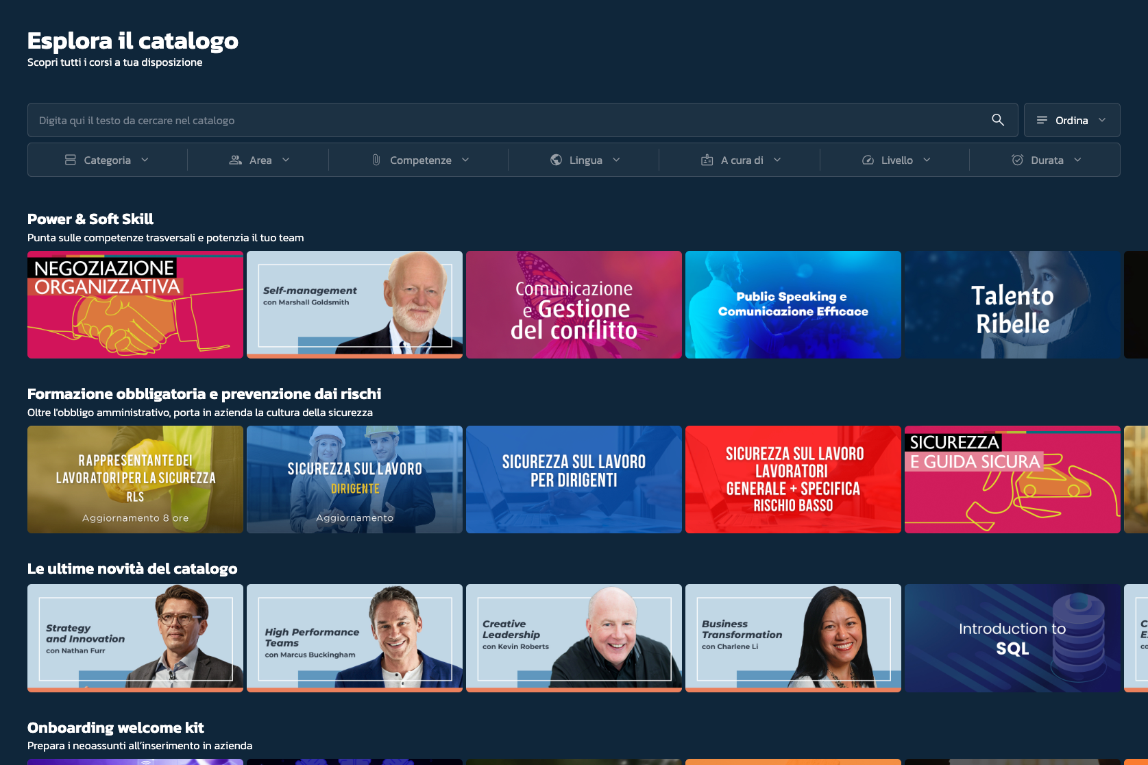 Gility screenshot: Gility courses