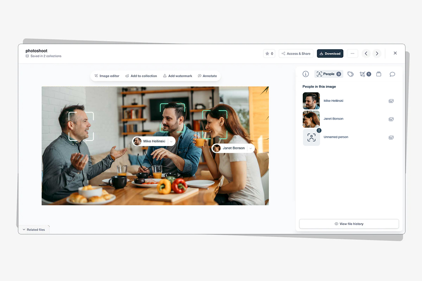 Stockpress screenshot: Stockpress AI tagging & facial recognition