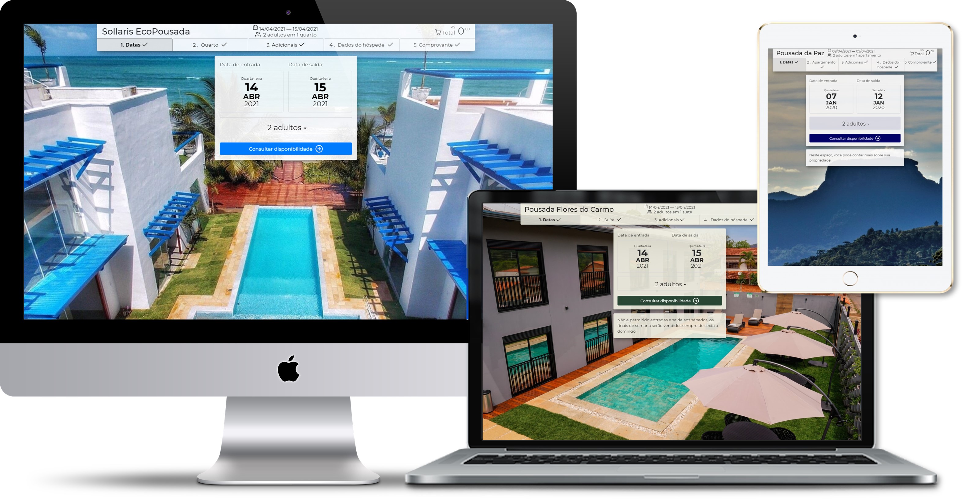 FastHotel screenshot: Valorize sua propriedade com o Motor de Reservas FastHotel totalmente responsivo e com design mais vendedor do mercado