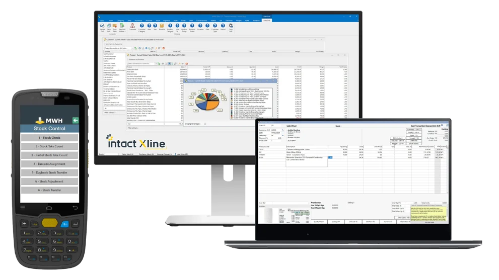 Intact Xline screenshot: Intact Xline stock control