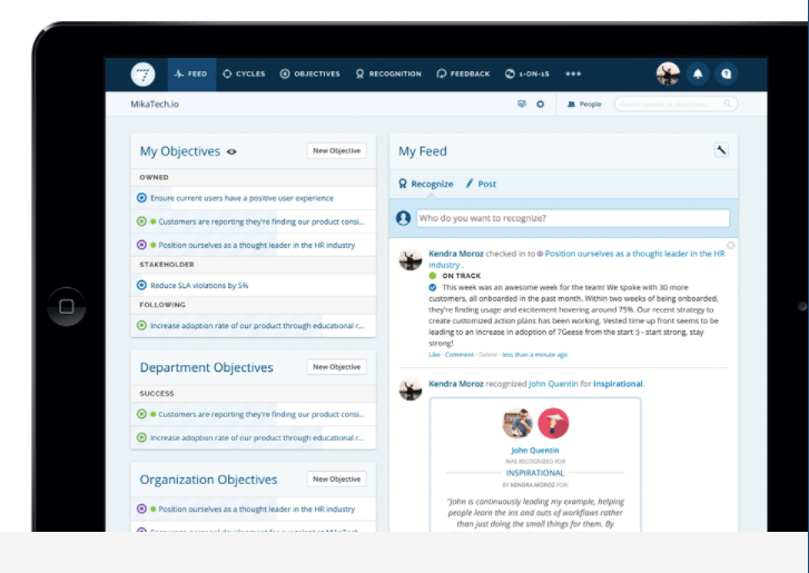 OKRs goal-tracking is designed to improve organization alignment and visibility