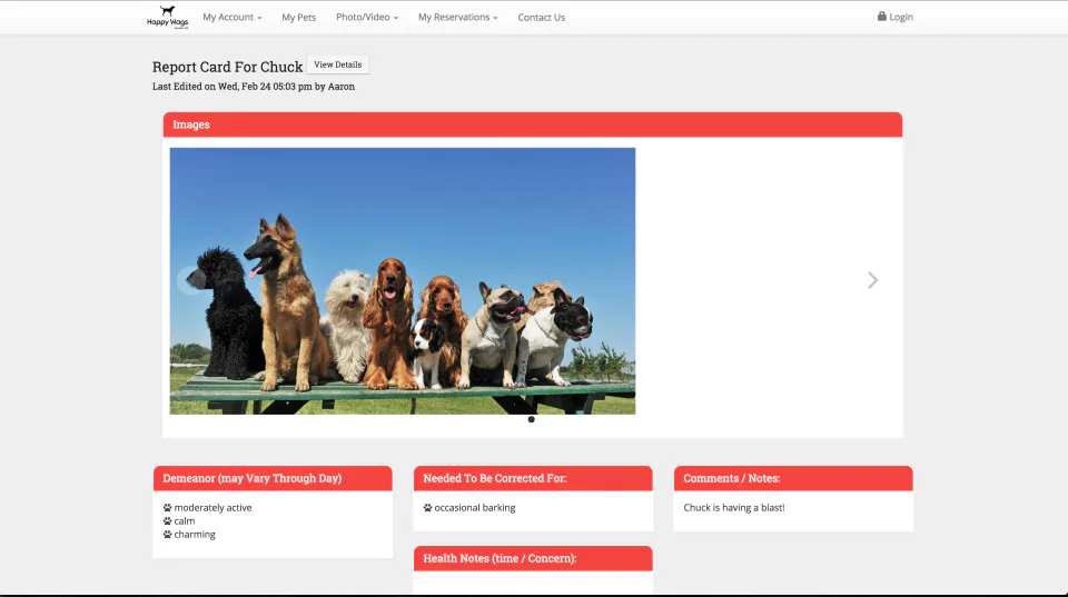 Customer Report Card