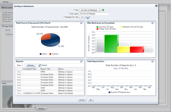 EMDECS Software - Customizable dashboards help fleet managers in decision making & business analysis