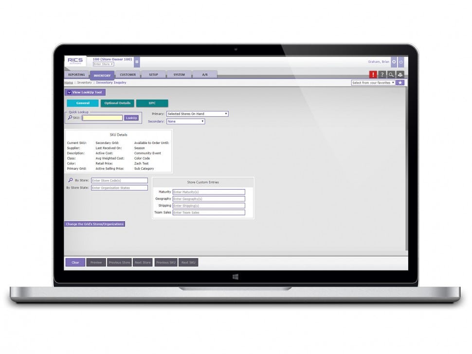 RICS Software Software - Inventory