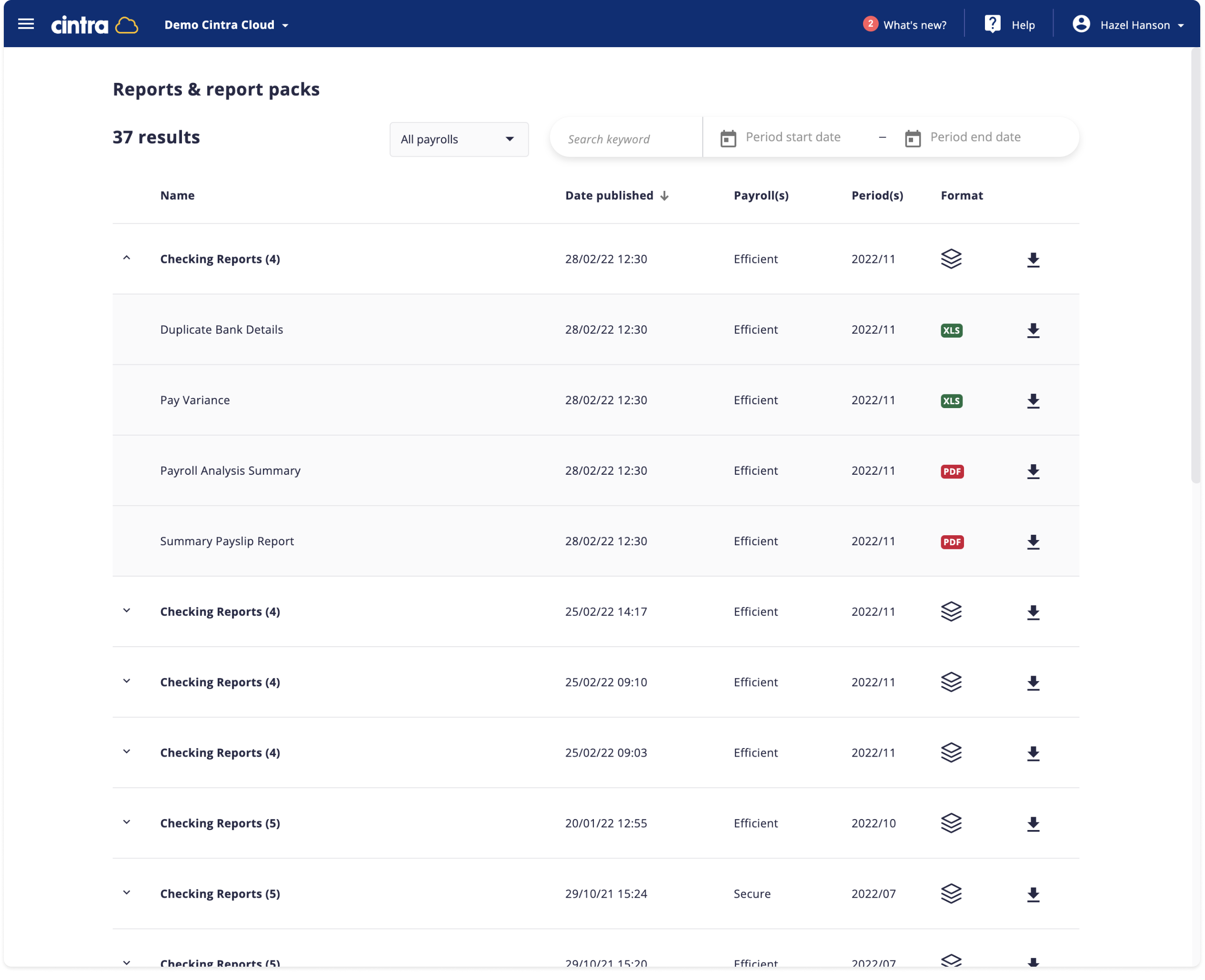 Cintra Software - Report Page