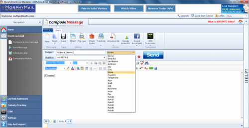 MorphyMail mail merge screenshot