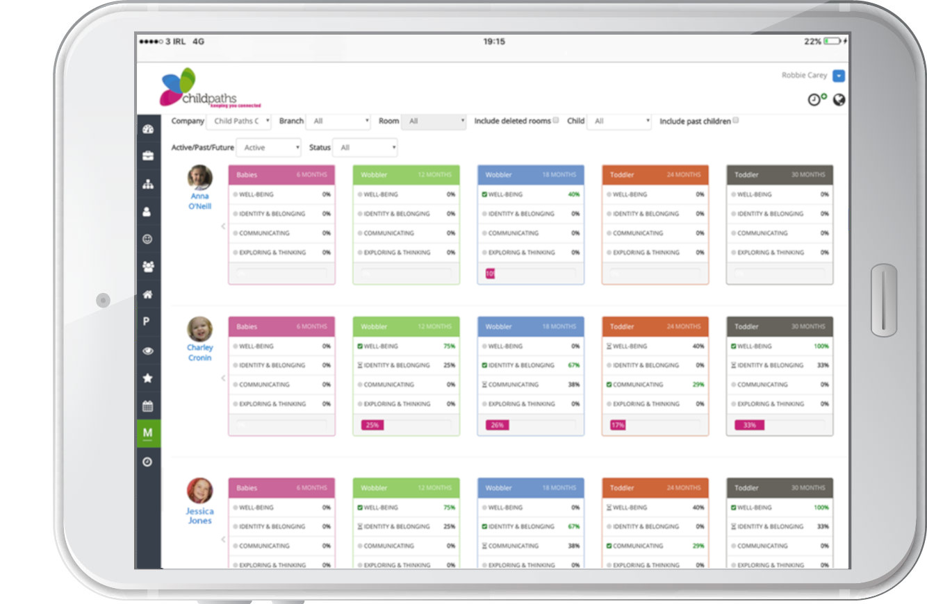 Child Paths Software - Child Paths milestone tracking