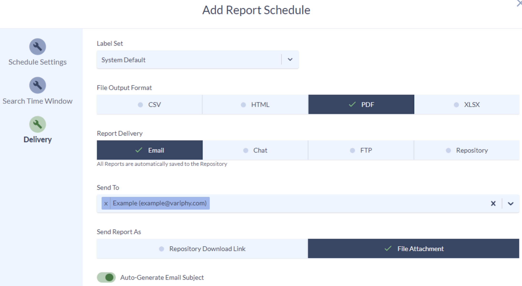 Zoom Phone Reporting and Analytics add schedule