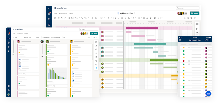 Smartsheet screenshot: Multiple Platform Views