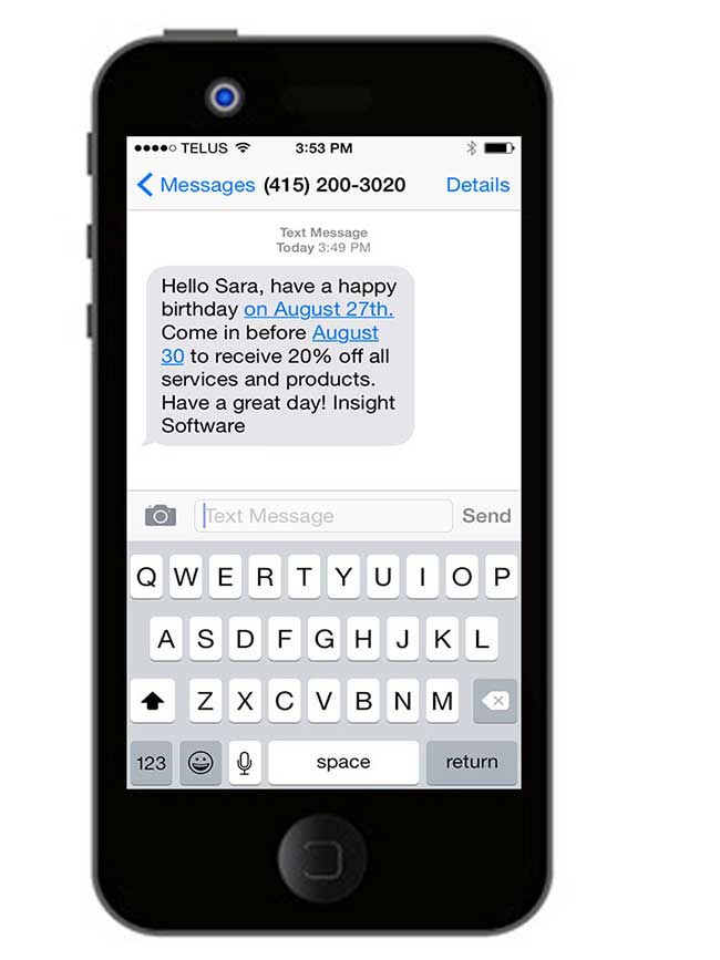 Automated text messages