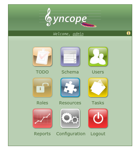 Apache Syncope admin portal