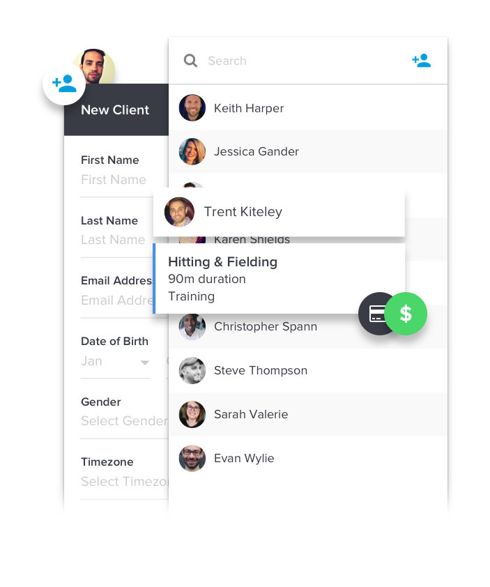 Create, register and charge clients on the spot - anywhere, from any device
