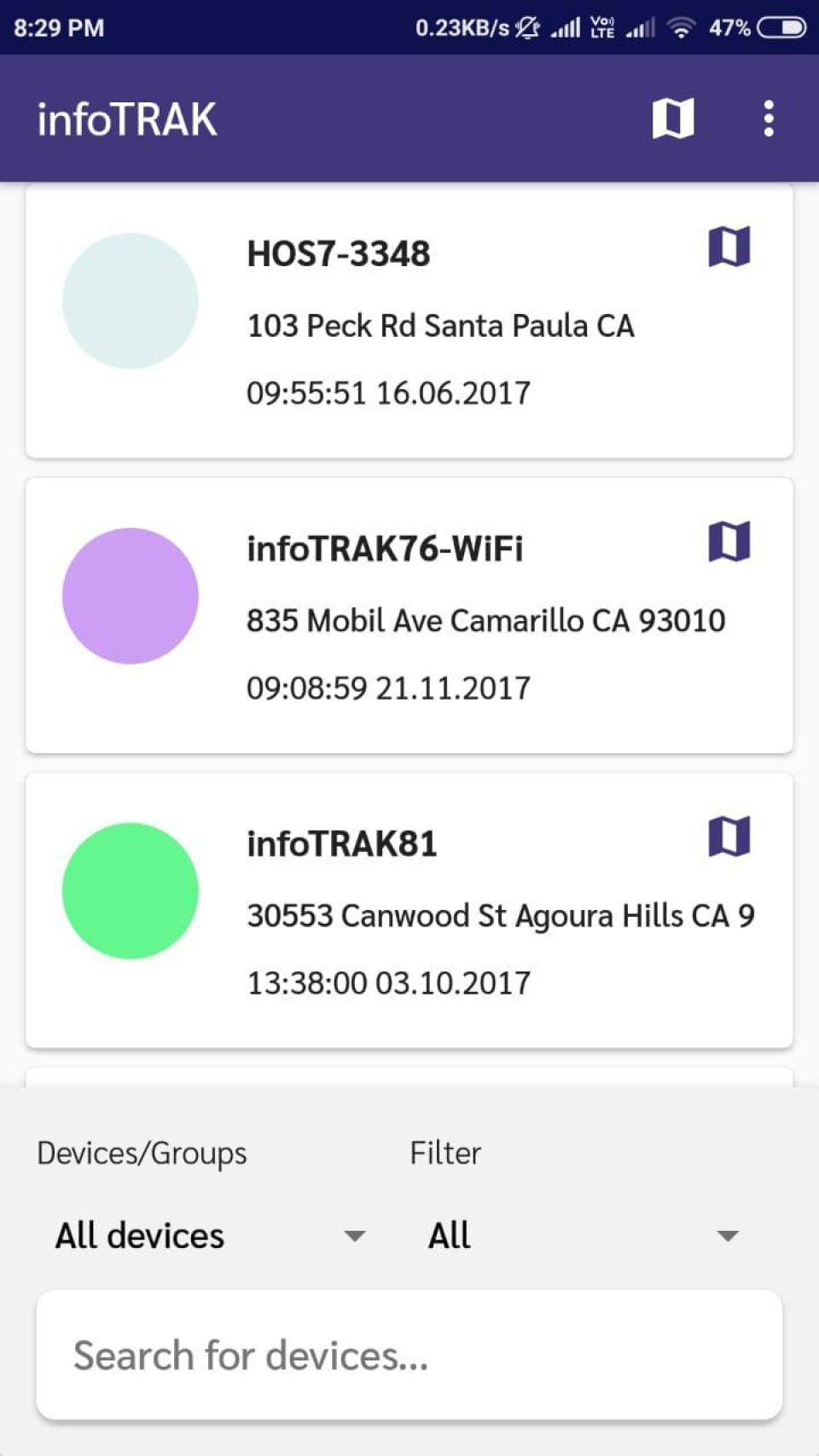 infoTRAK device list-thumb