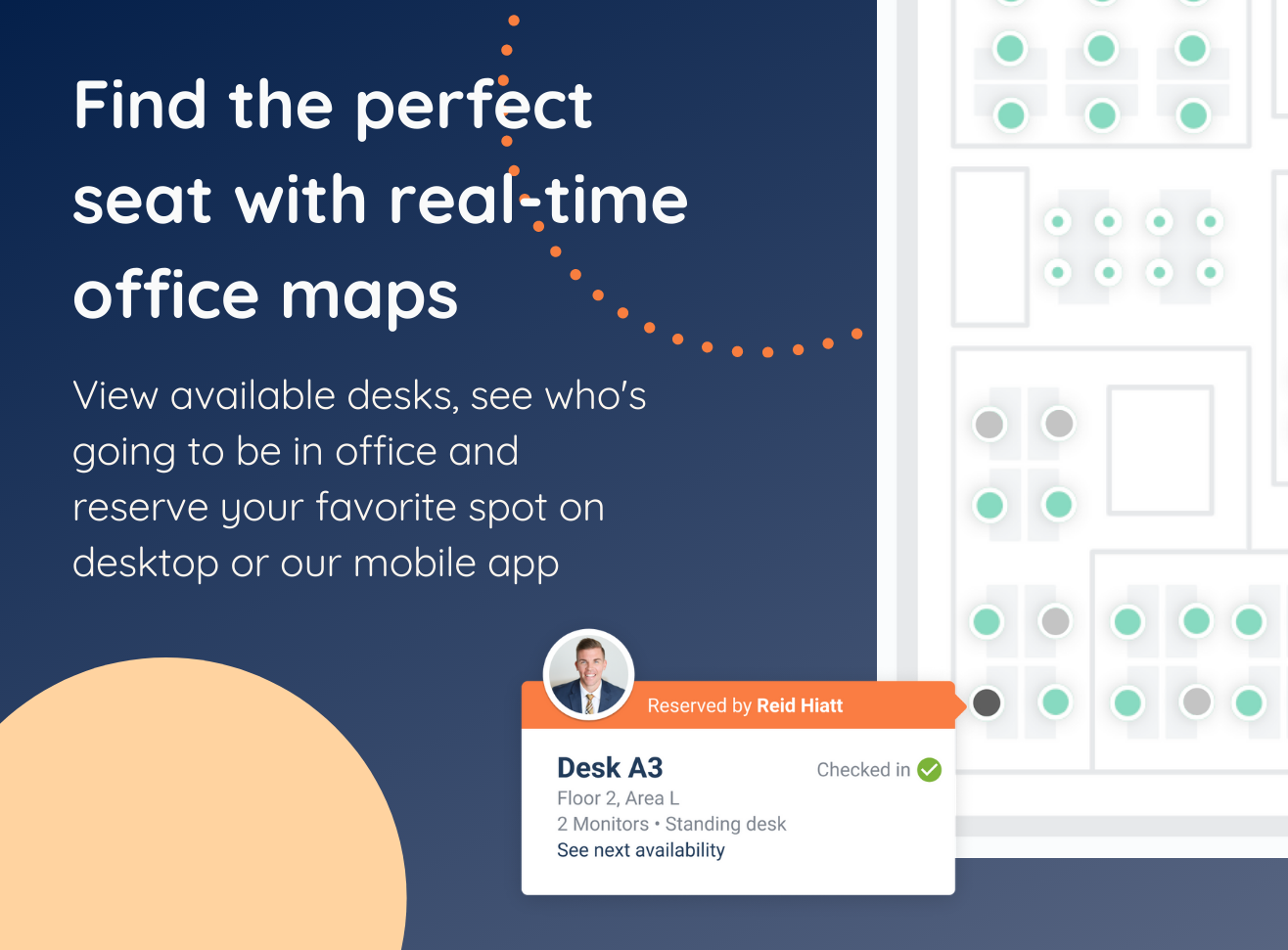 Find the perfect seat with real-time office maps
