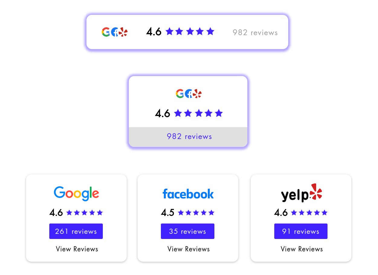 Proofratings screenshot: Customizable rating badges