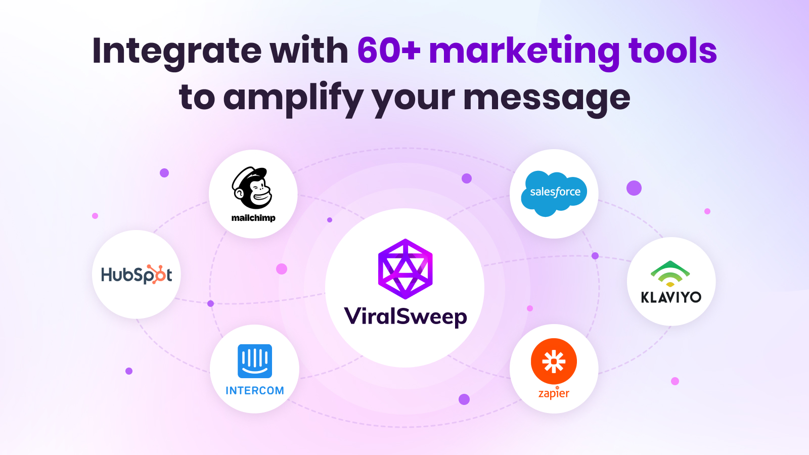 ViralSweep integrates with all of your favorite marketing tools (over 50+ direct integrations) including Zapier which can connect you to hundreds of other apps.