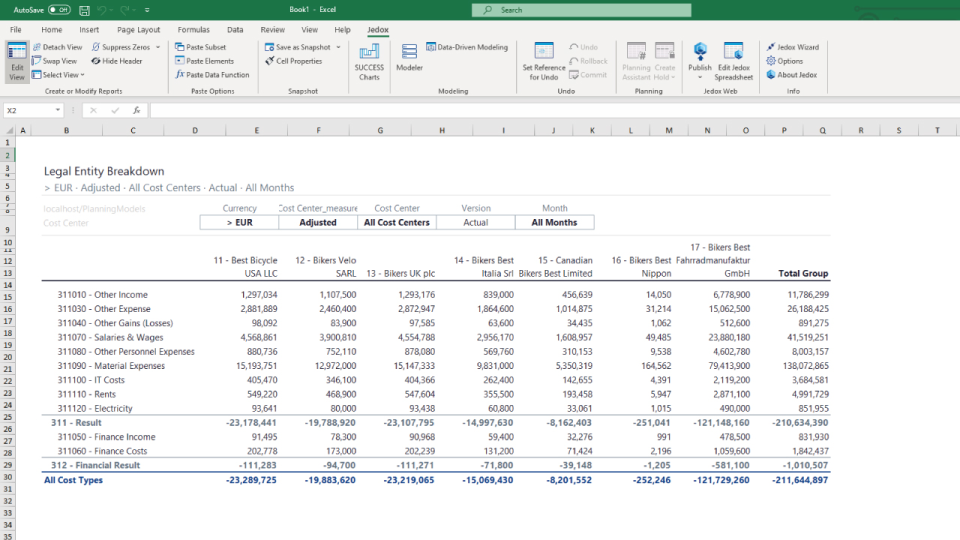 Jedox Software - Native Excel Interface