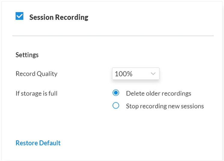 Zoho Assist session recording