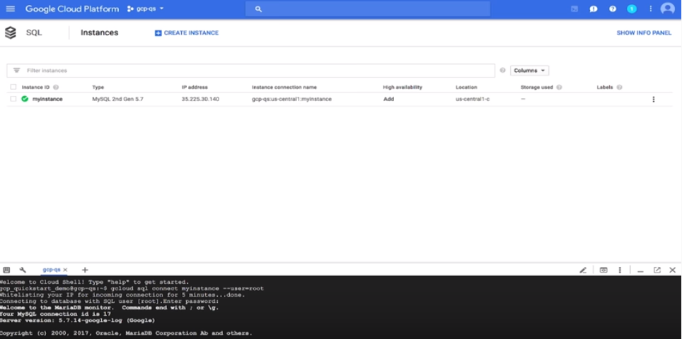 Google Cloud Platform Software - Google Cloud Platform SQL