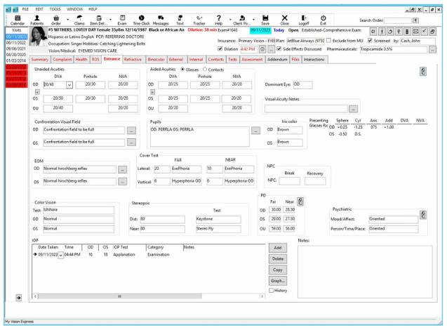 My Vision Express Software - My Vision Express EHR