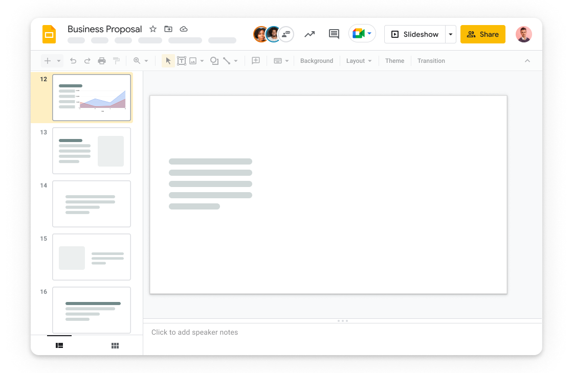 google presentation slides go