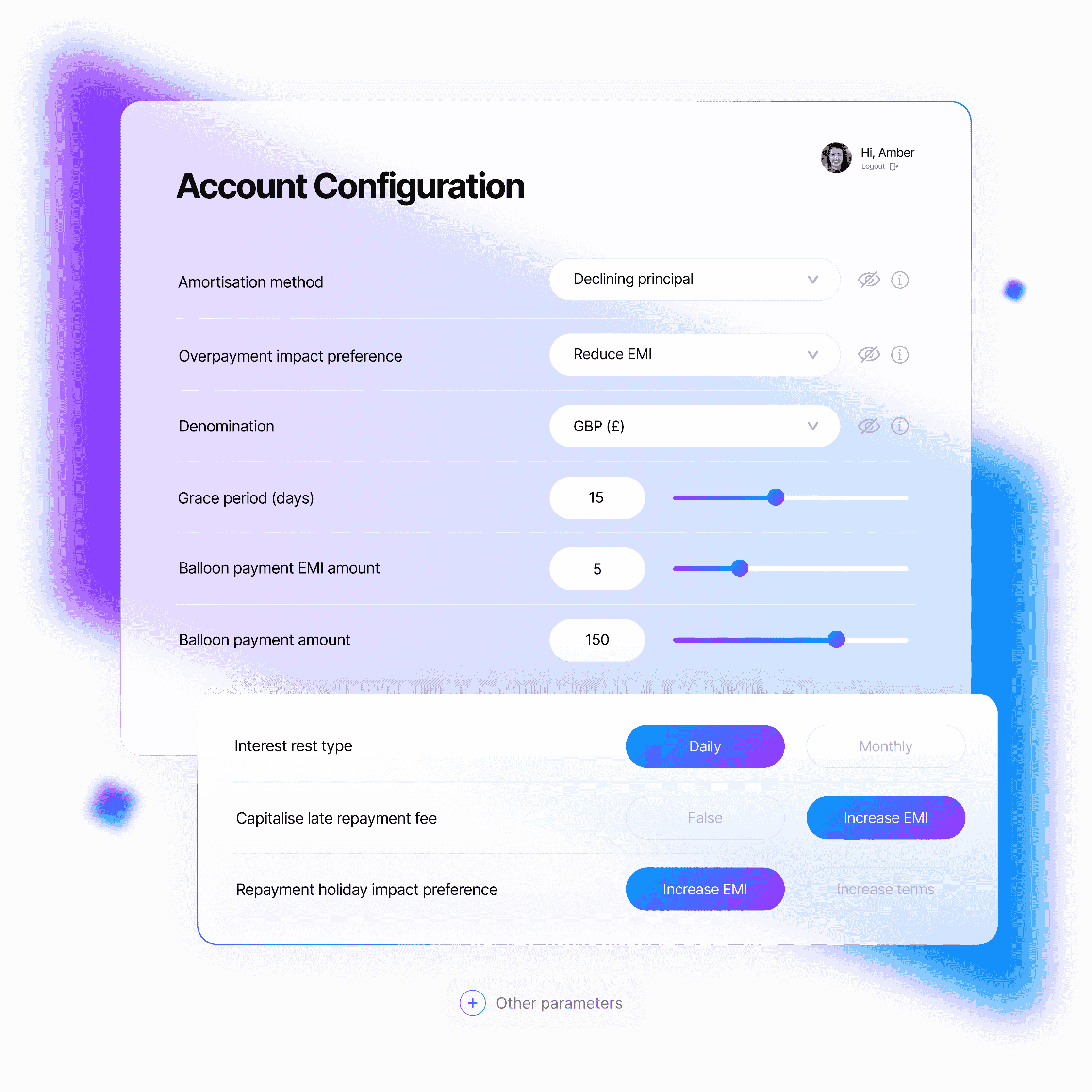 Vault screenshot: Vault account configuration