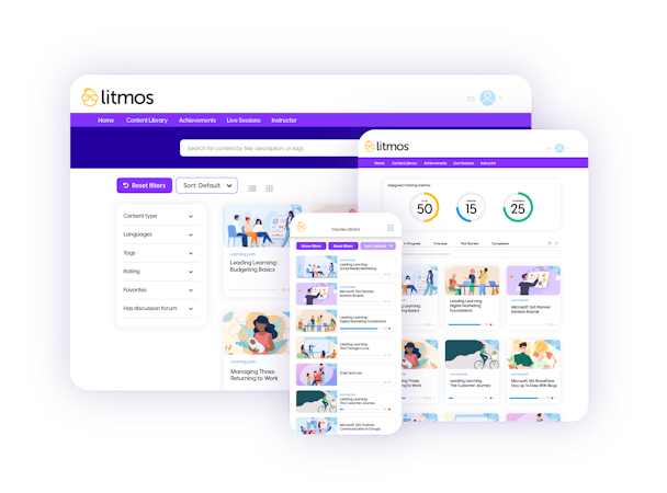 Litmos screenshot: Access Litmos Anywhere