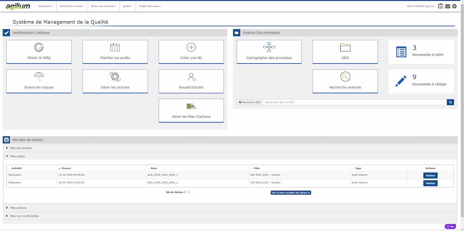 Agilium SMQ Software - 1