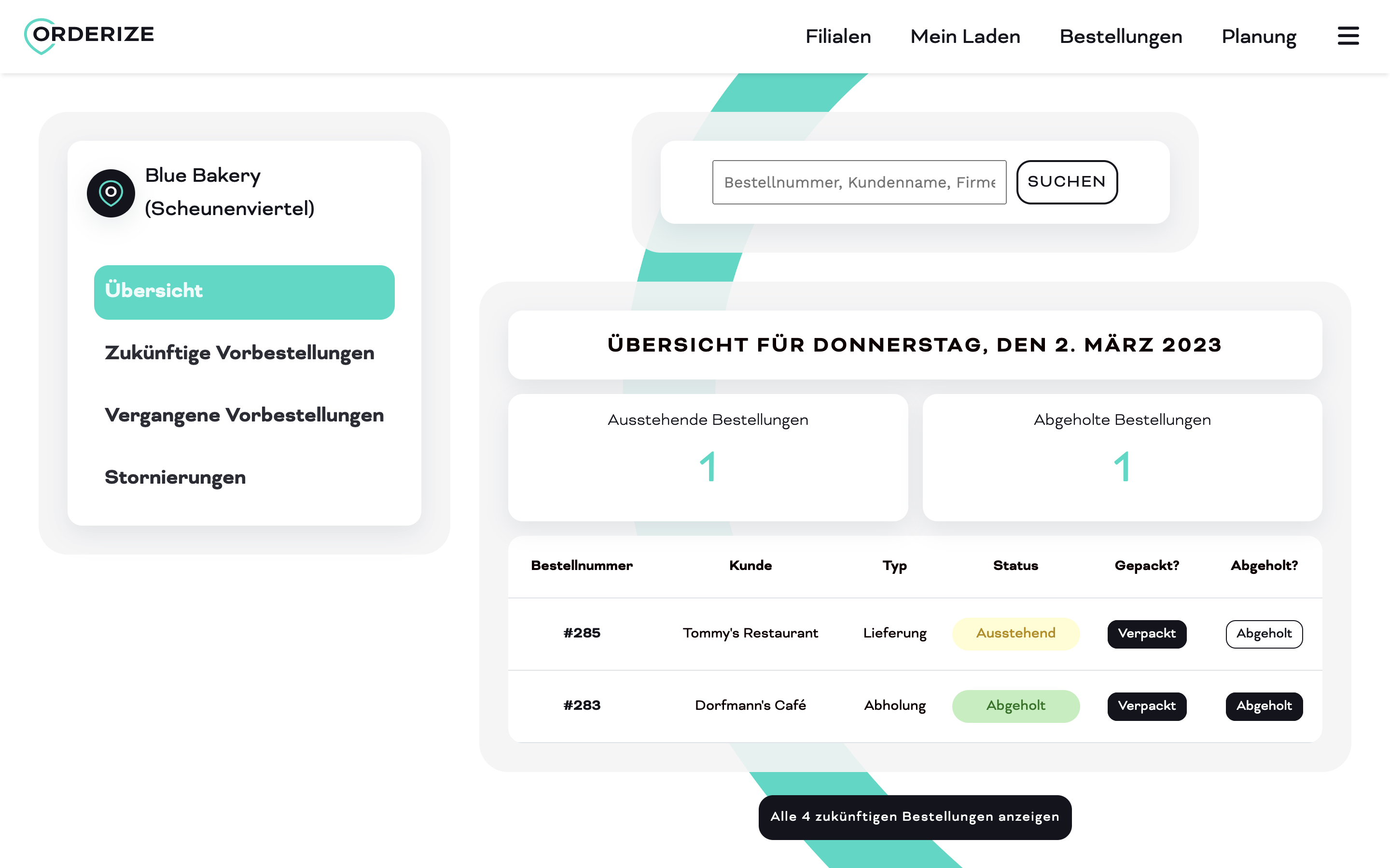 Orderize B2B screenshot: Orderize B2B overview