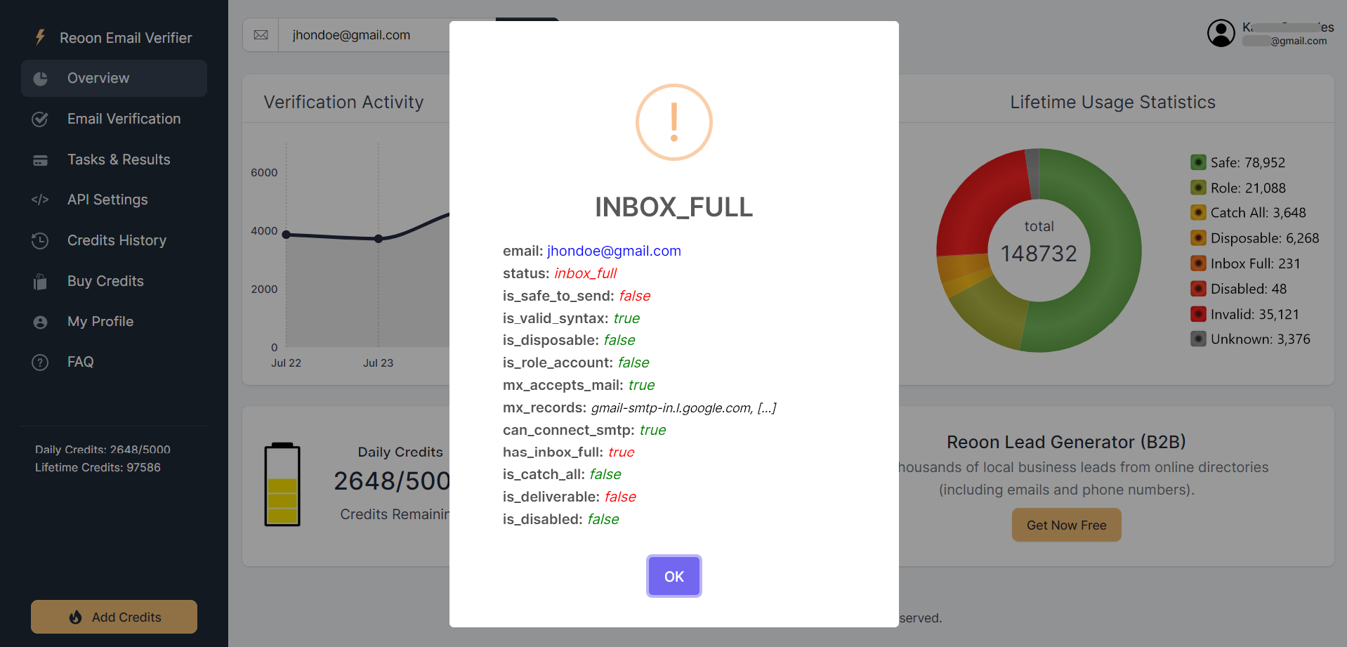 Reoon Email Verifier Logiciel - 2