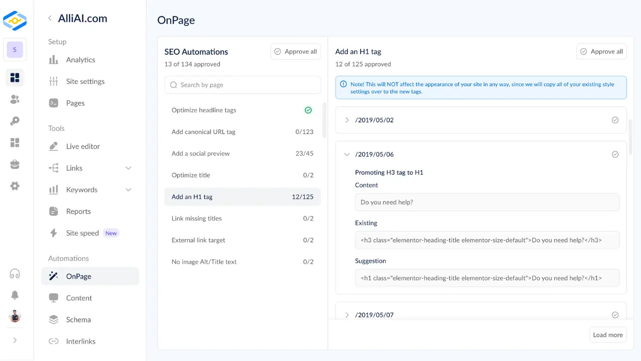 Alli AI for SEO