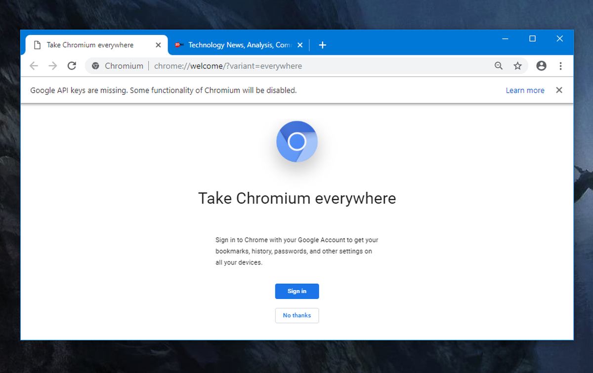 Chromium screenshot