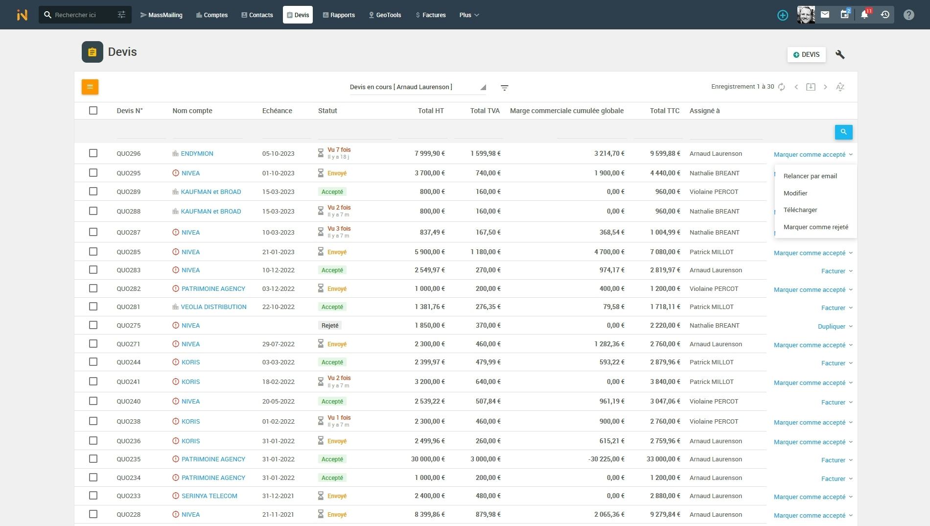 Initiative CRM Software - Initiative CRM estimate management