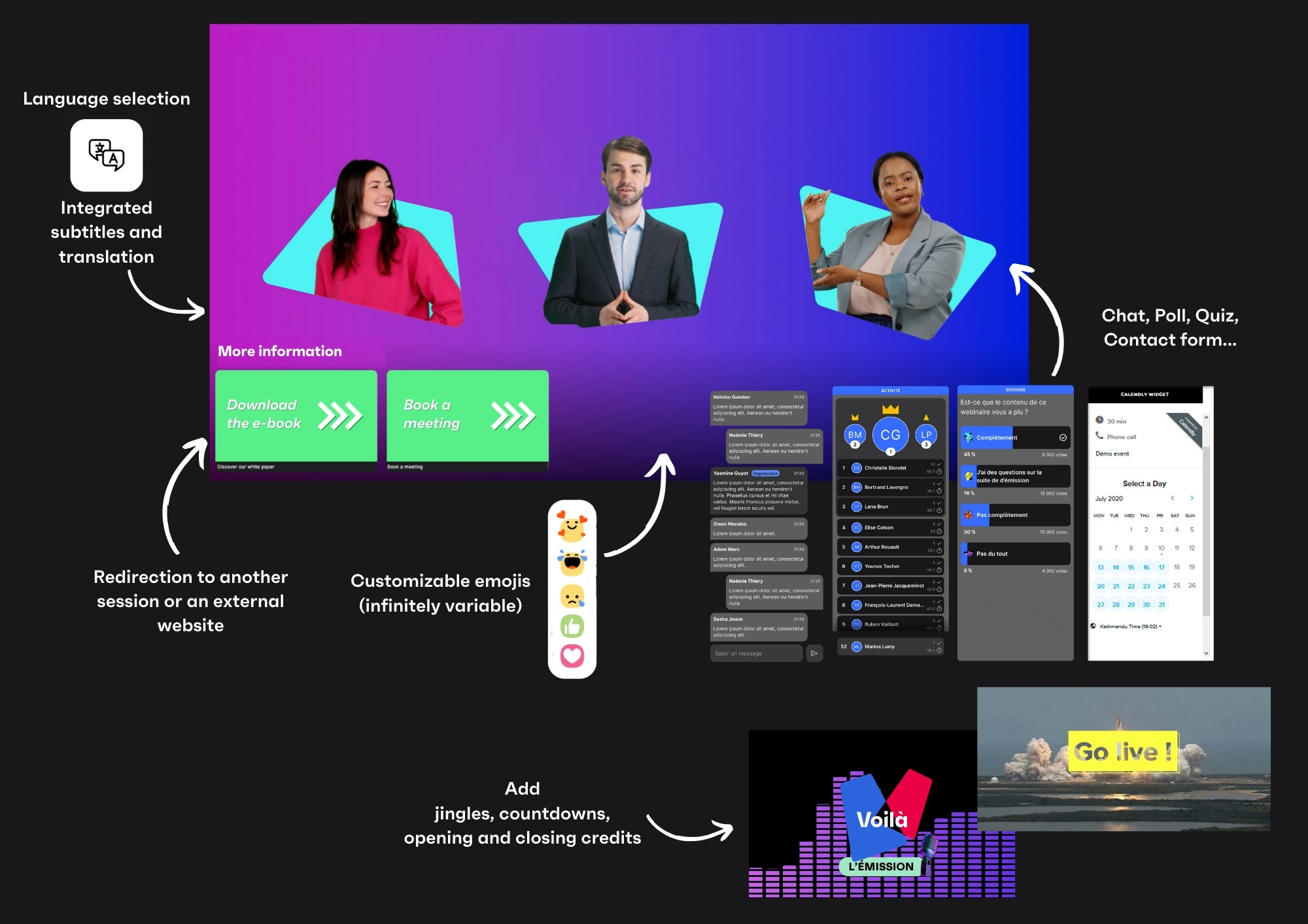 Voilà screenshot: Voilà Webinars