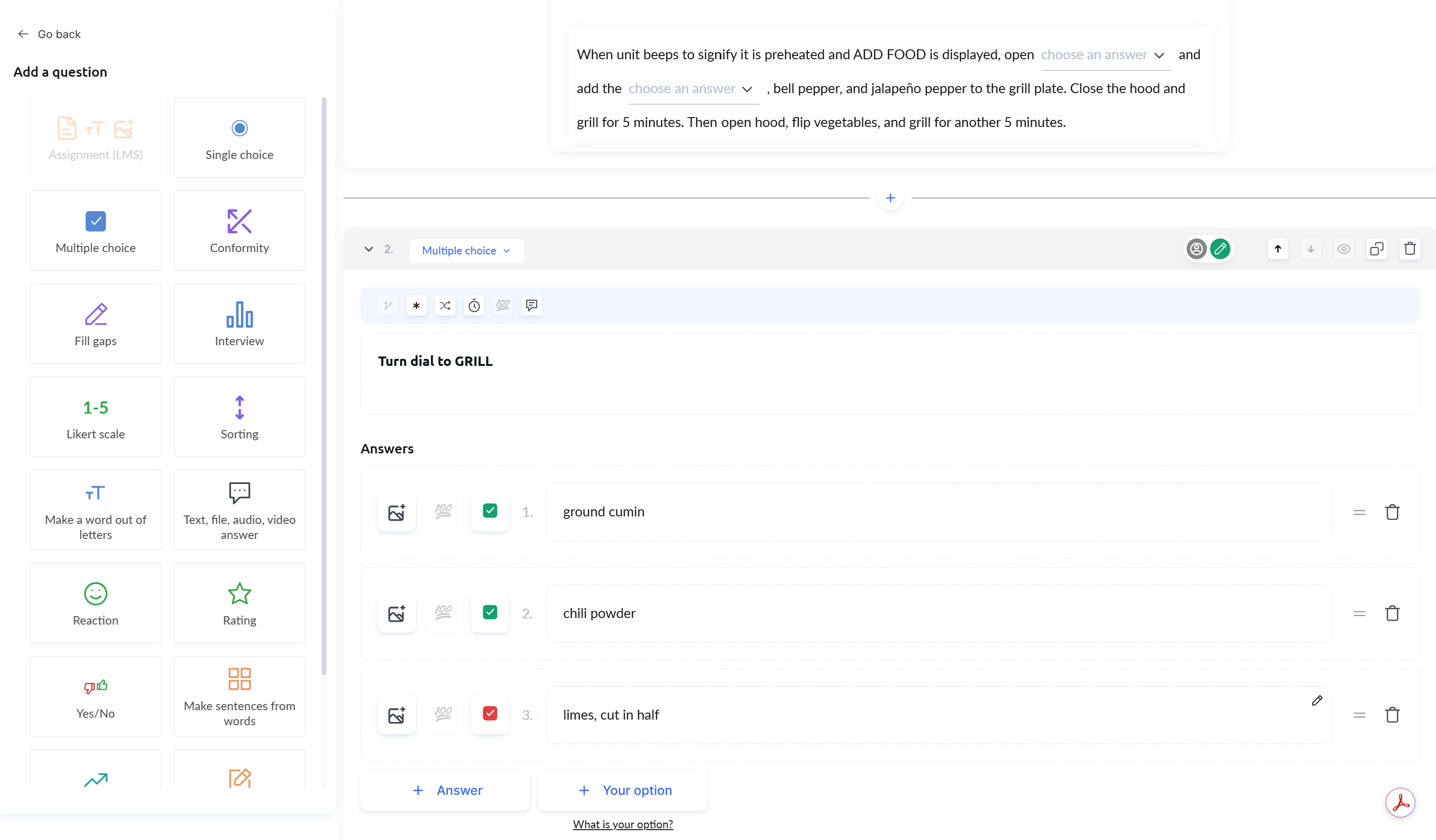 KWIGA LMS Software - KWIGA LMS quiz builder