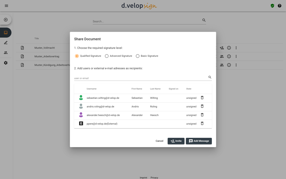 d.velop sign Software - 3