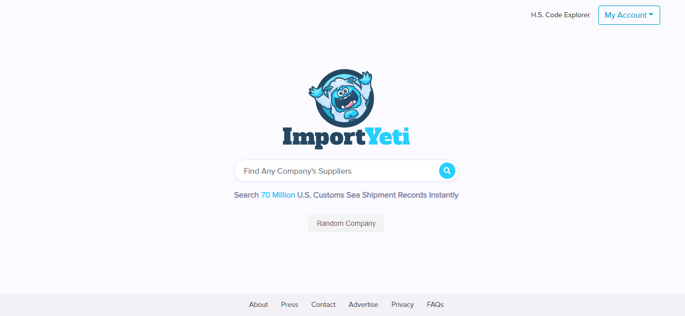 ImportYeti homepage