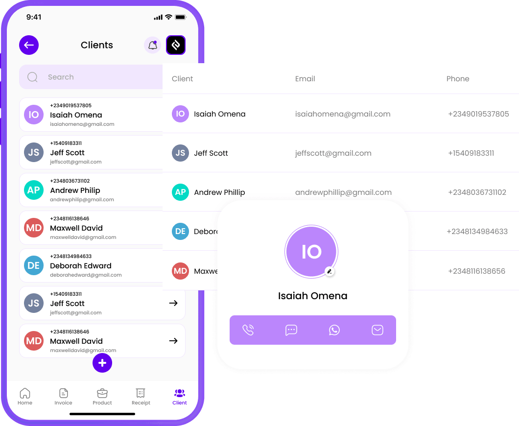 Billing Plus Software - Billing Plus client contact information