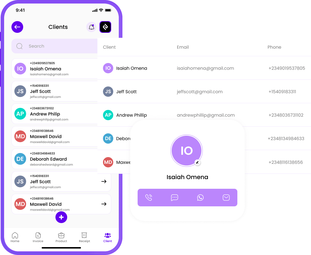 Billing Plus Software - Billing Plus client contact information
