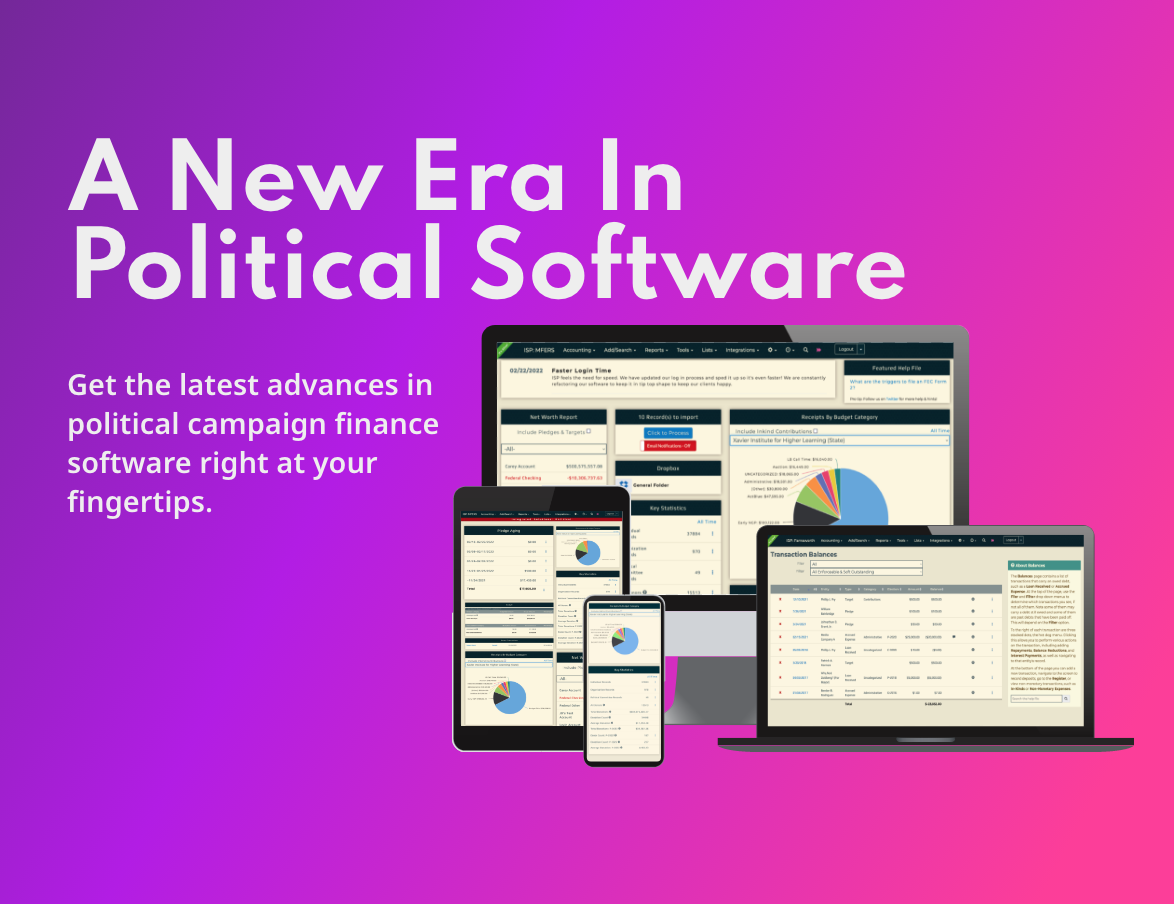 ISPolitical Software - ISPolitical strives to provide flexible solutions that fit the needs of any uniquely shaped campaign. That means creative pricing options, short-term contracts, reasonable development, we do our best to accommodate your individual needs.