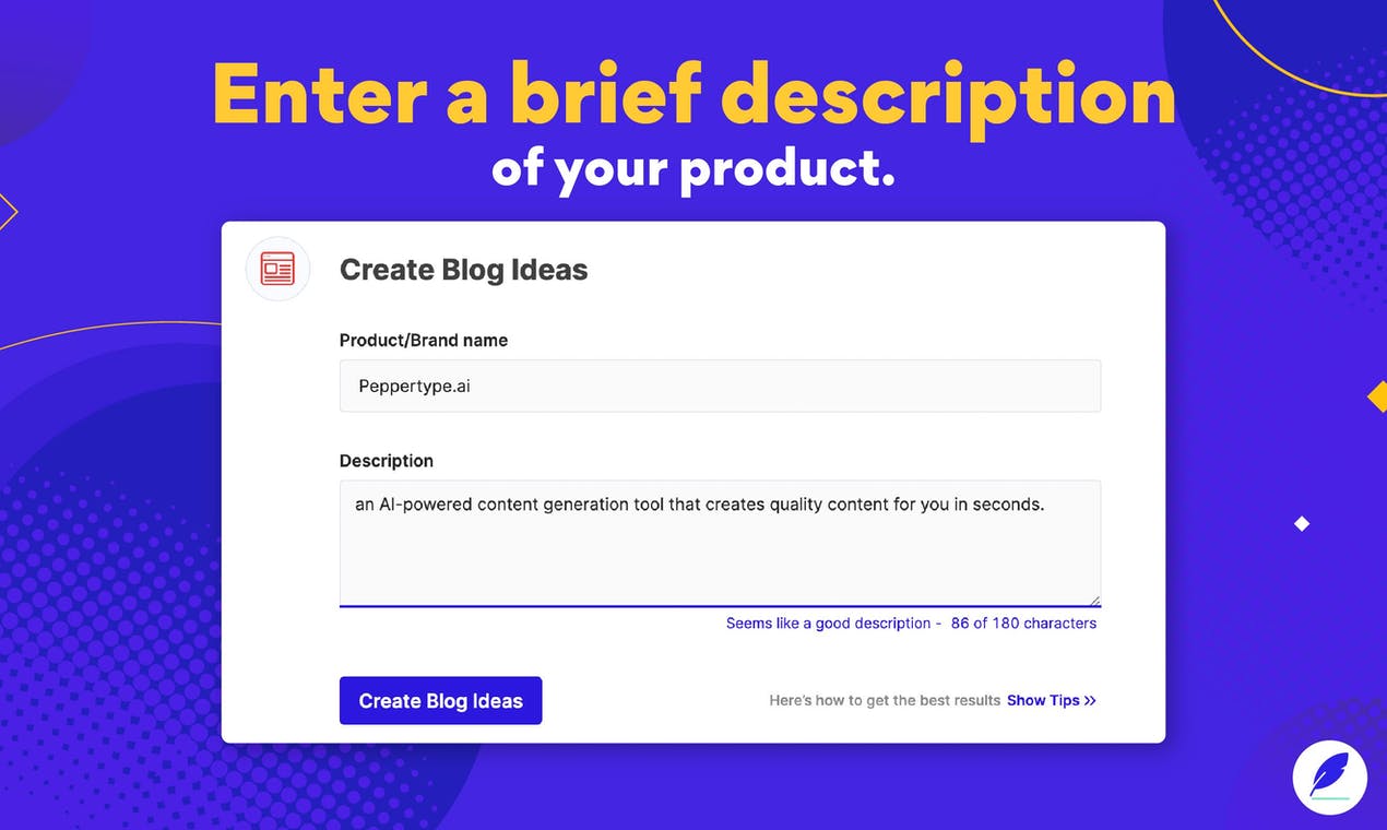 Create engaging product descriptions