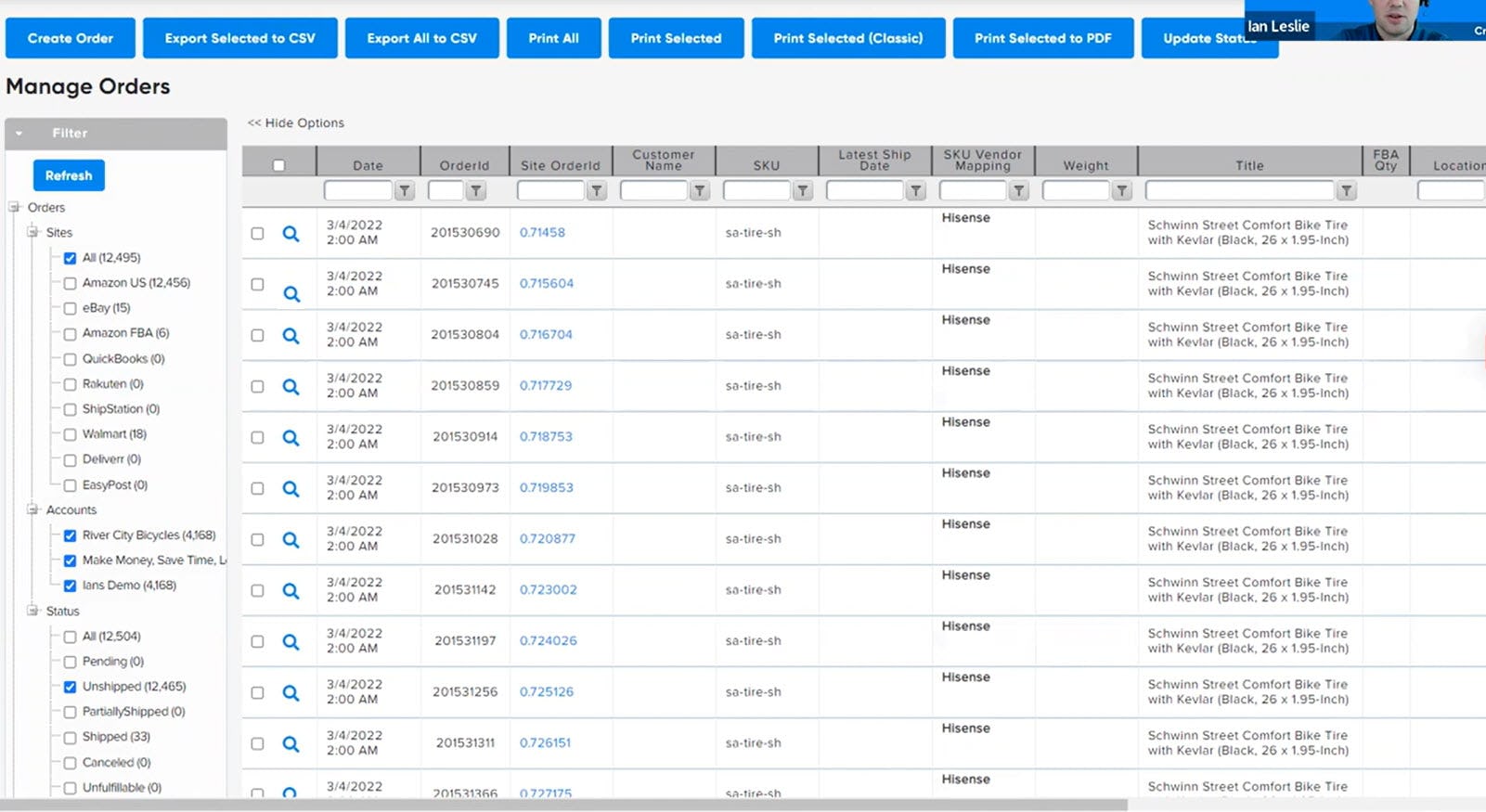 SellerActive Software - Listings Manager: View and update your listings within the listings manager page.