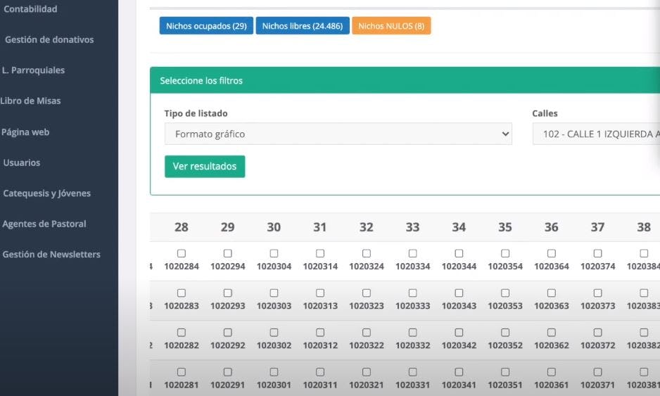 Ecclesiared Software - Ecclesiared select filters