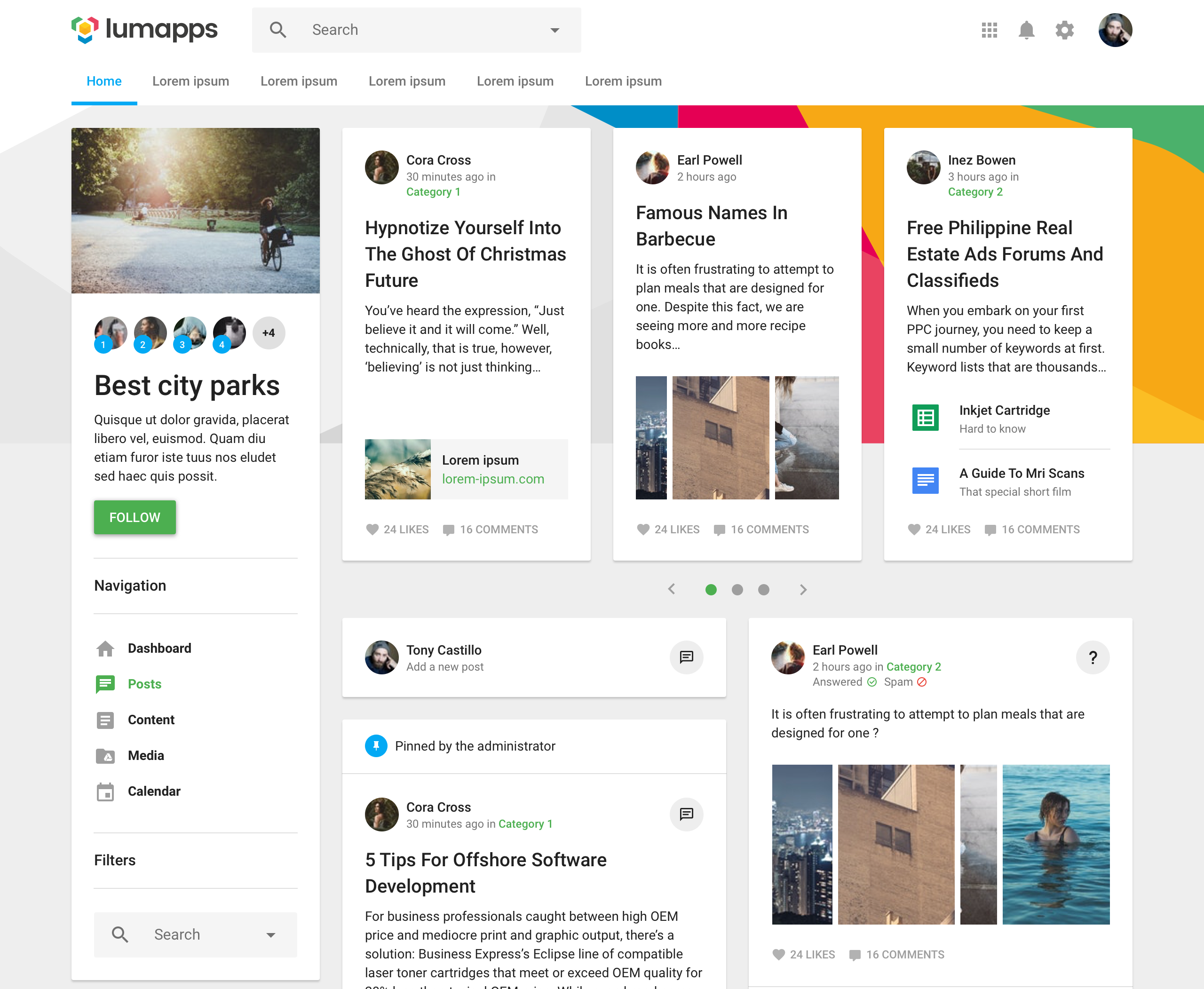 Community page