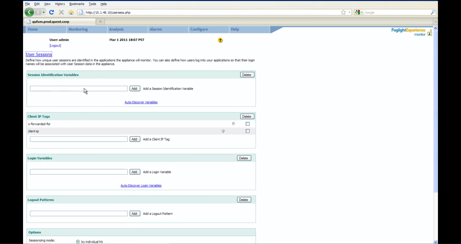 Foglight Software - QuestFoglight-ApplicaionPerformanceMonitoring-UserSessions