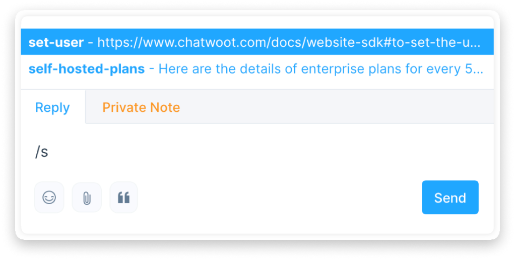 OneChat Software - Reply with private notes